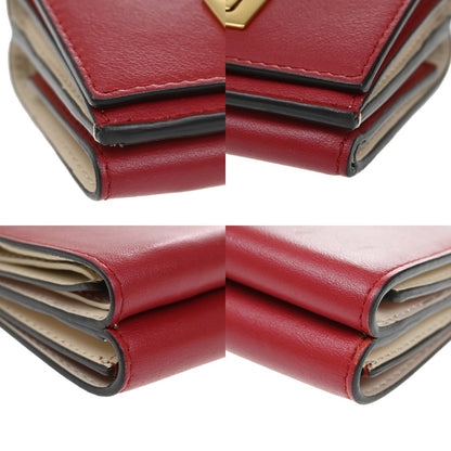 Fendi Peekaboo Wallet Leather, Red, Leather, Wallet