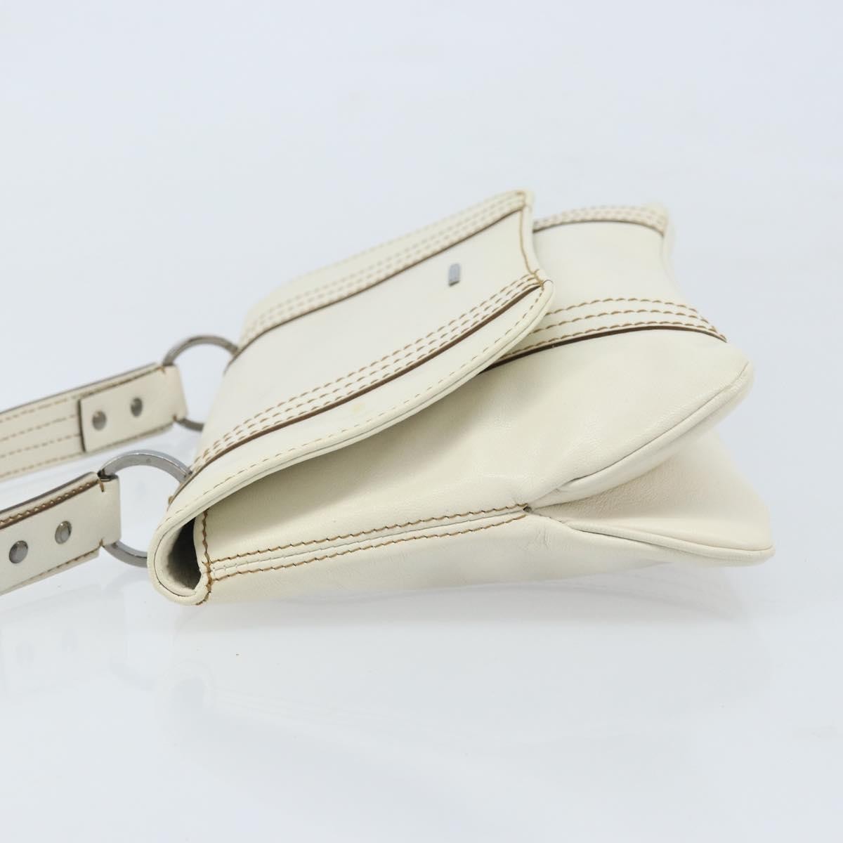 Gucci Vintage Handbag Leather, WHITE, LEATHER, Handbag