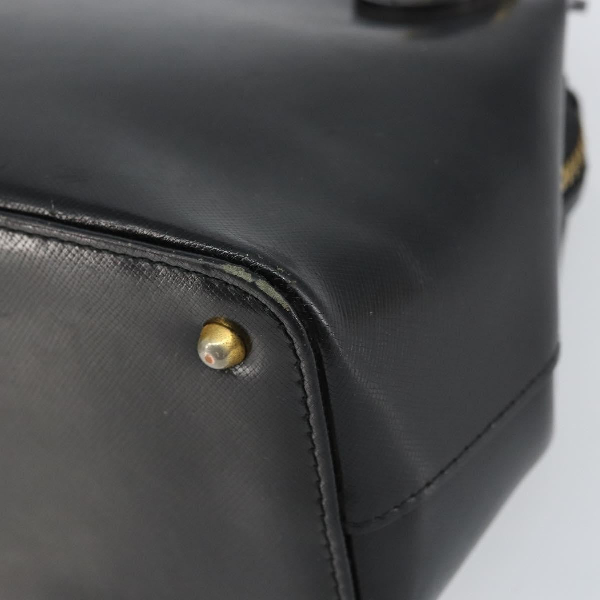 Versace Vintage Handbag Leather, BLACK, LEATHER, Handbag