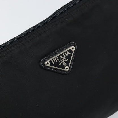 Prada Vintage Pouch Tessuto, BLACK, NYLON, Clutche & pouche