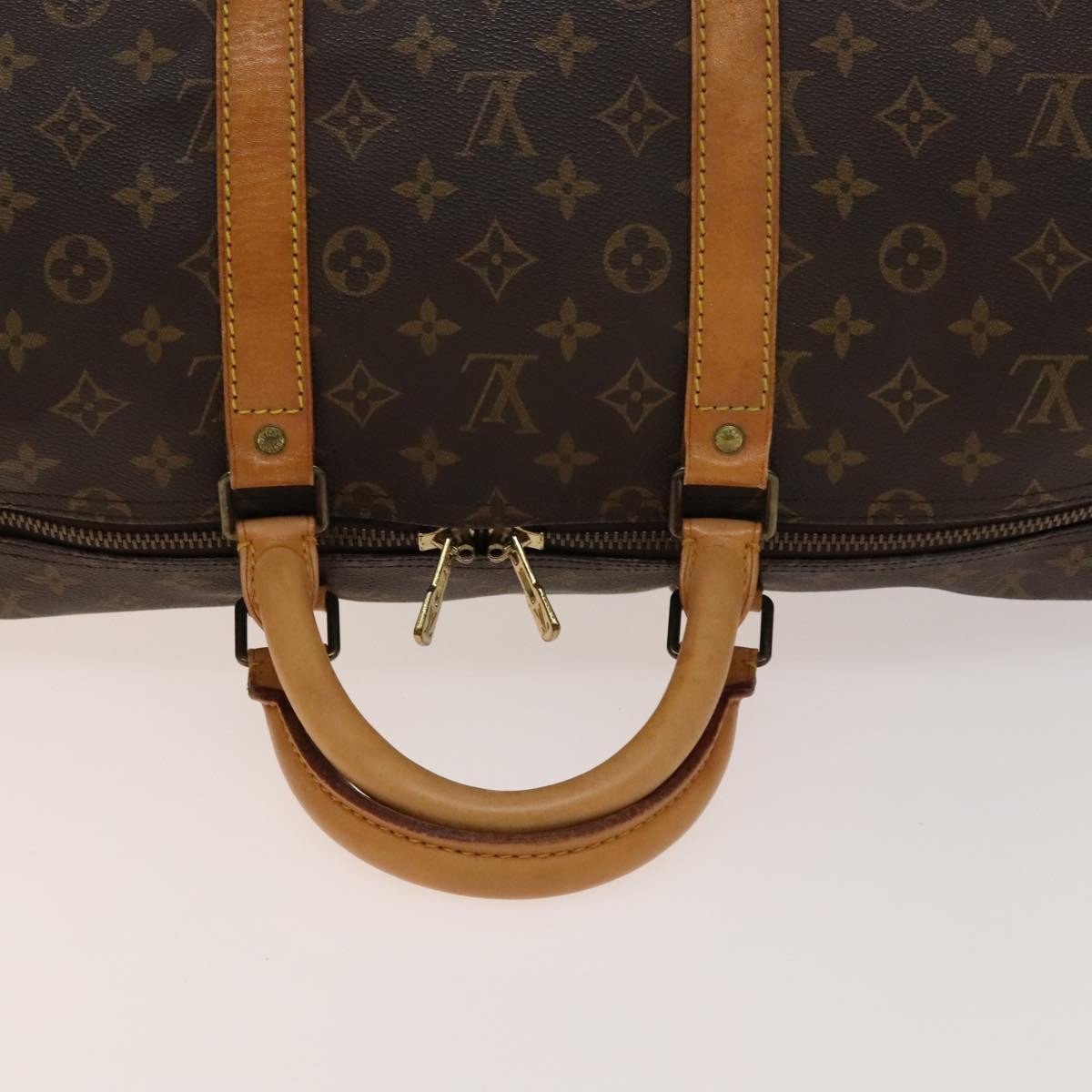Louis Vuitton Keepall Bag Monogram Canvas, BROWN, CANVAS, Travel bag
