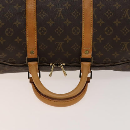 Louis Vuitton Keepall Bag Monogram Canvas, BROWN, CANVAS, Travel bag