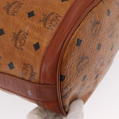 MCM Visetos Shoulder bag Canvas and Leather, BROWN, CANVAS, Shoulder bag