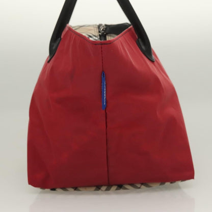 Burberry Nova Check Tote Nylon, RED, NYLON, Tote bag