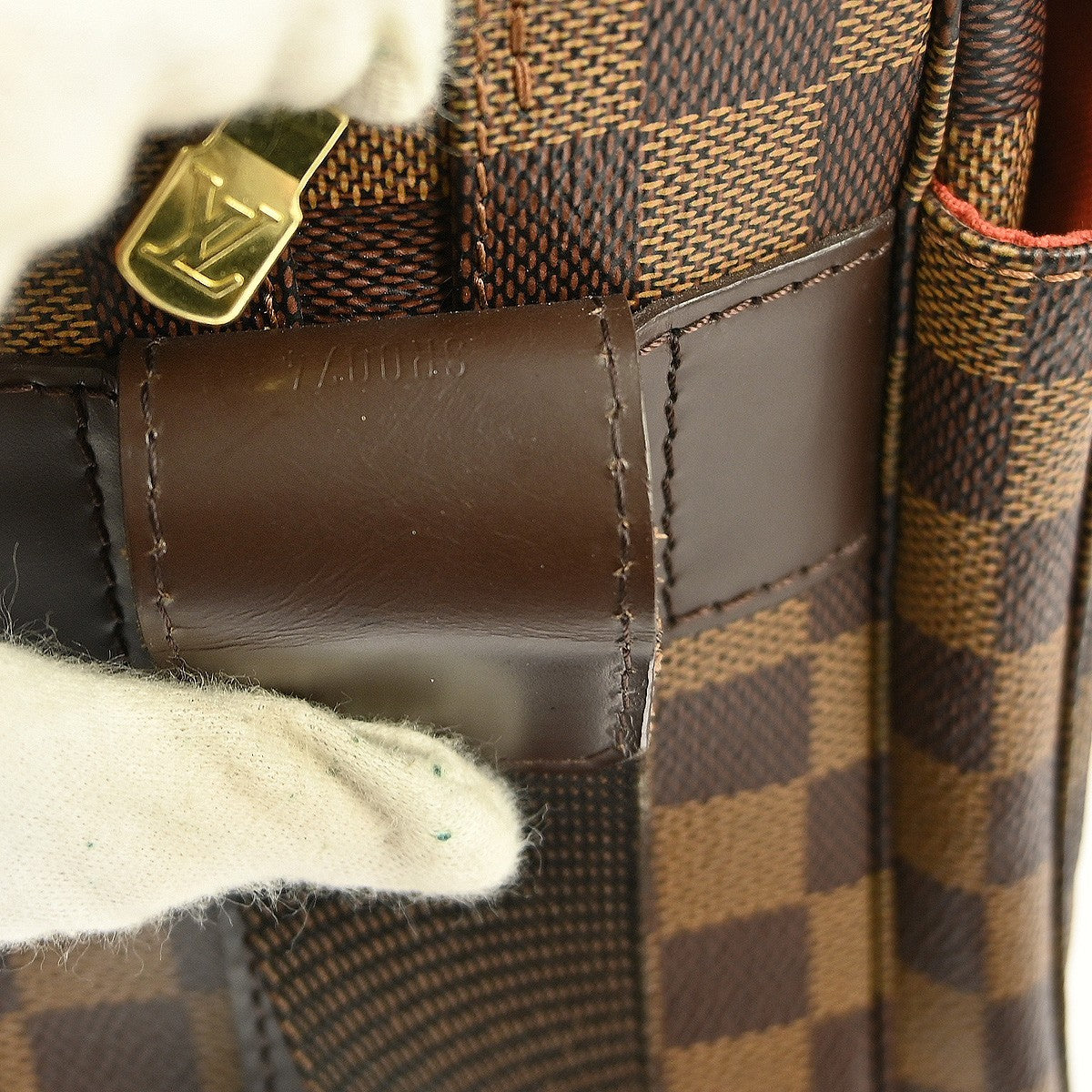 Louis Vuitton Naviglio Handbag Damier, BROWN, CANVAS, Shoulder bag