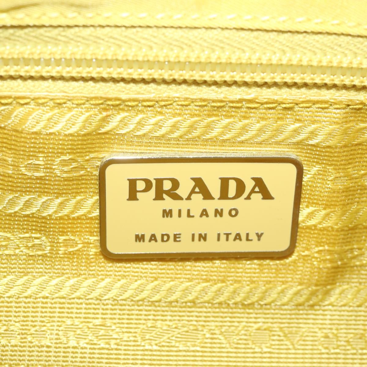 Prada Vintage Shoulder Bag Tessuto, Yellow, Nylon, Shoulder Bag
