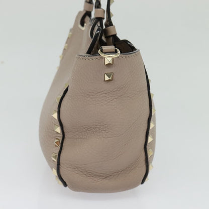 Valentino Garavani Rockstud Tote Pebbled Leather, BEIGE, LEATHER, Tote bag