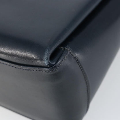 Gucci Vintage Convertible Box Crossbody Bag Leather, NAVY, LEATHER, Handbag