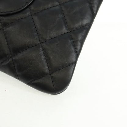Chanel Lucky Charms Reissue 2.55 O Case Clutch Quilted Aged Calfskin, Black, Leather, Clutch