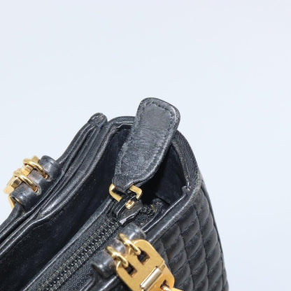 Bally Vintage Tote Bag Quilted Leather, Black, Leather, Tote Bag