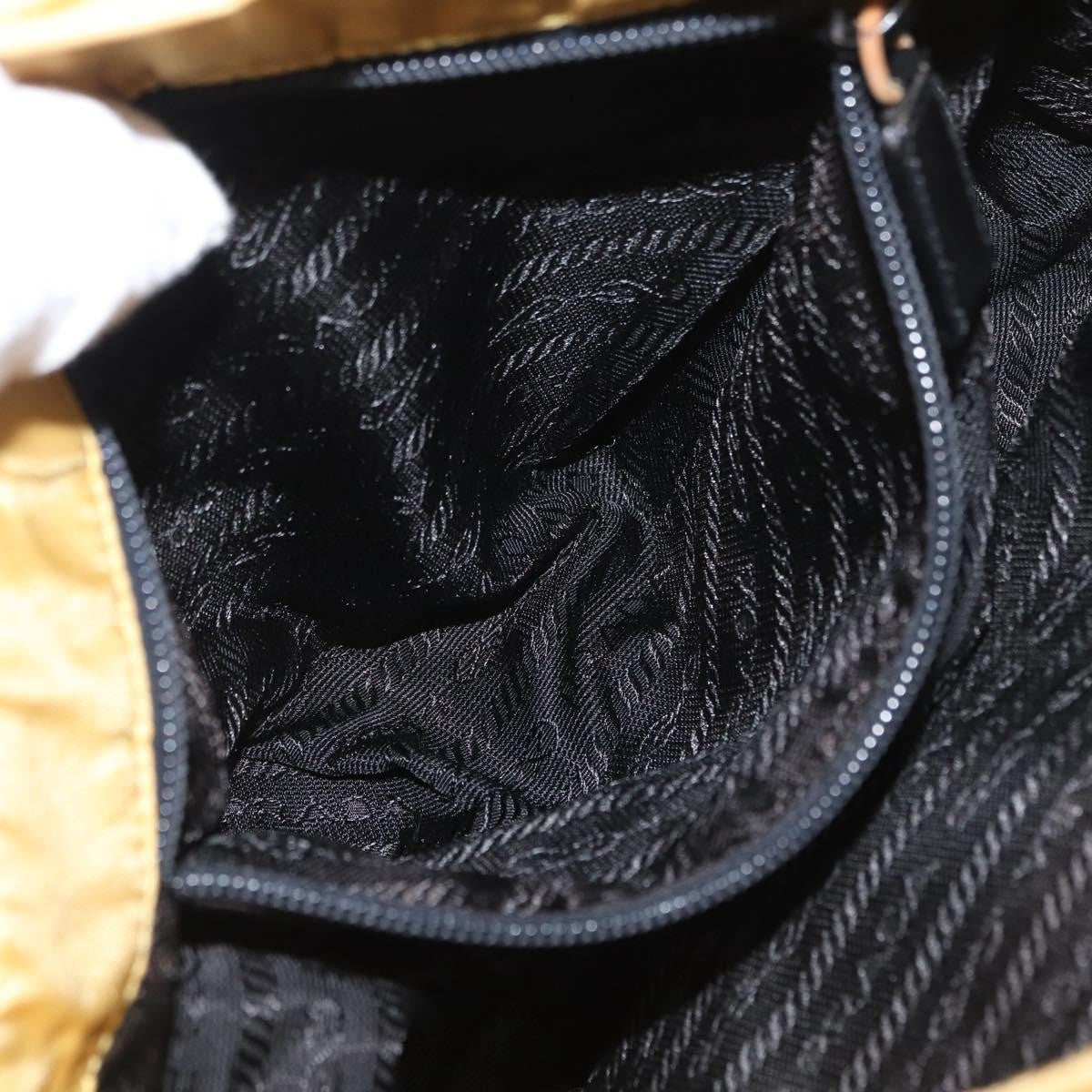 Prada Buckle Messenger Bag Tessuto, YELLOW, NYLON, Shoulder bag