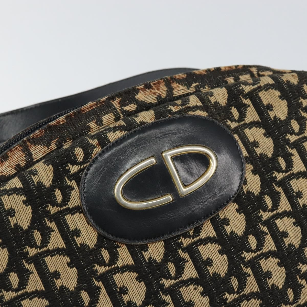 Christian Dior Vintage CD trotter Shoulder bag Canvas, BLACK, CANVAS, Shoulder bag