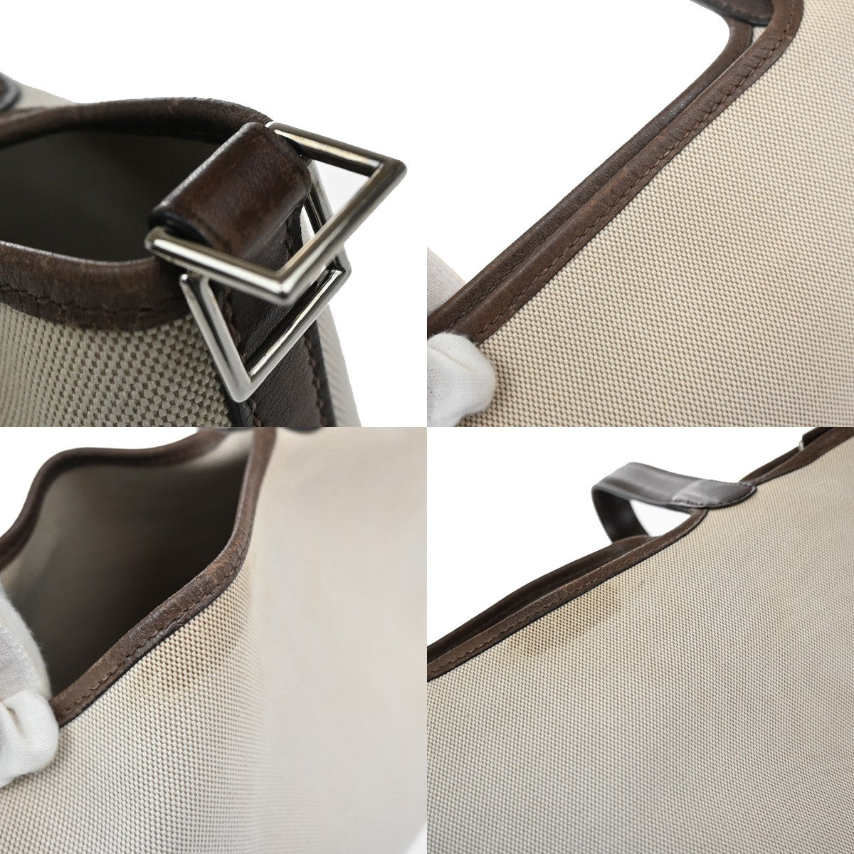 Hermes Picotin Bag Toile and Leather, Beige, Canvas, Bag