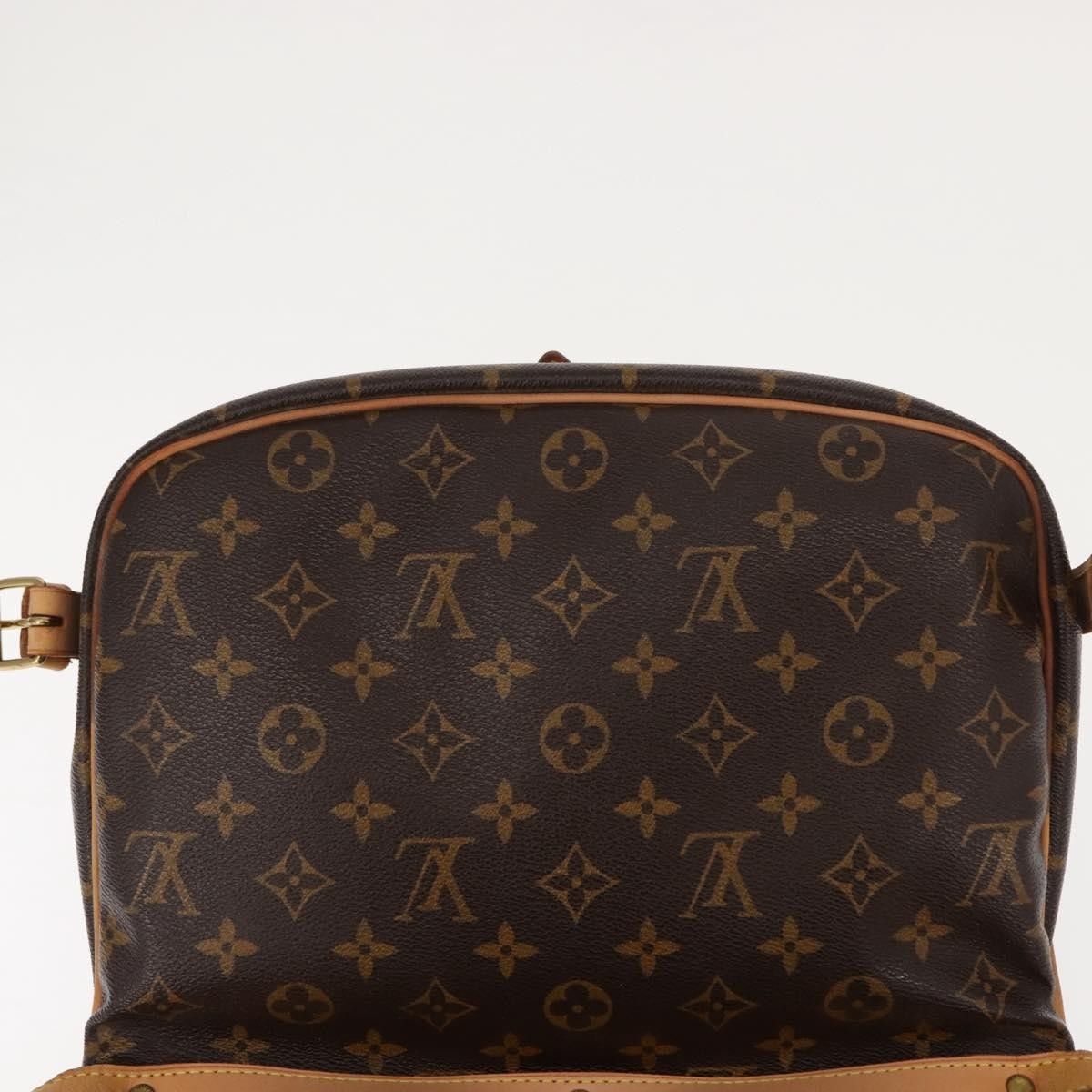 Louis Vuitton Saumur Handbag Monogram Canvas, BROWN, CANVAS, Shoulder bag