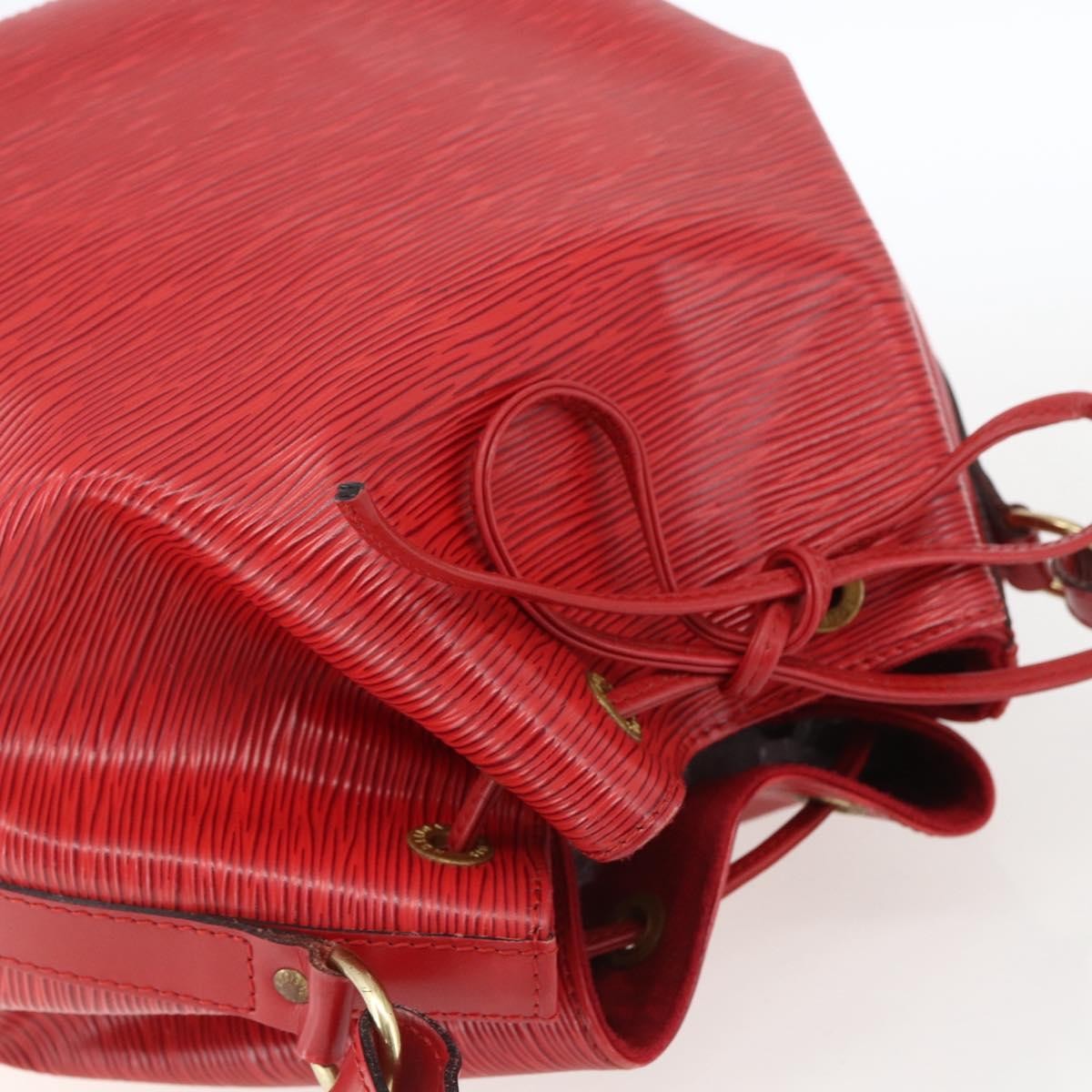 Louis Vuitton Petit Noe Handbag Epi Leather, RED, LEATHER, Shoulder bag