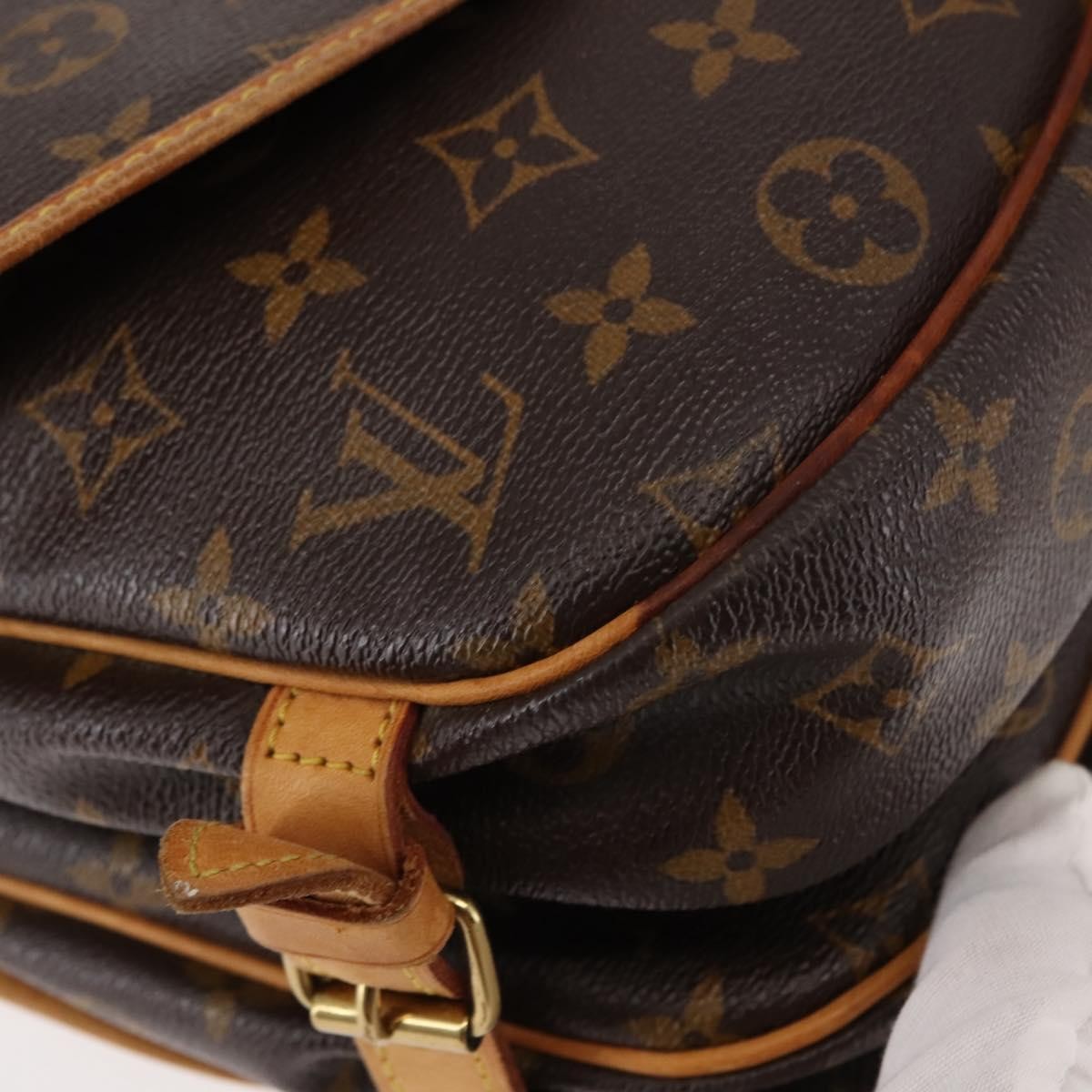 Louis Vuitton Saumur Handbag Monogram Canvas, BROWN, CANVAS, Shoulder bag