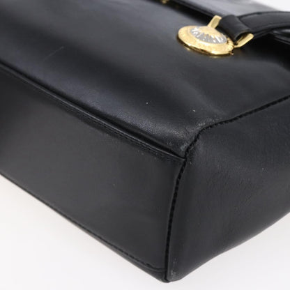 Versace Vintage Shoulder Bag Leather, BLACK, LEATHER, Shoulder bag