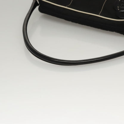 Prada Vintage Shoulder Bag Nylon and Leather, Black, Nylon, Shoulder Bag