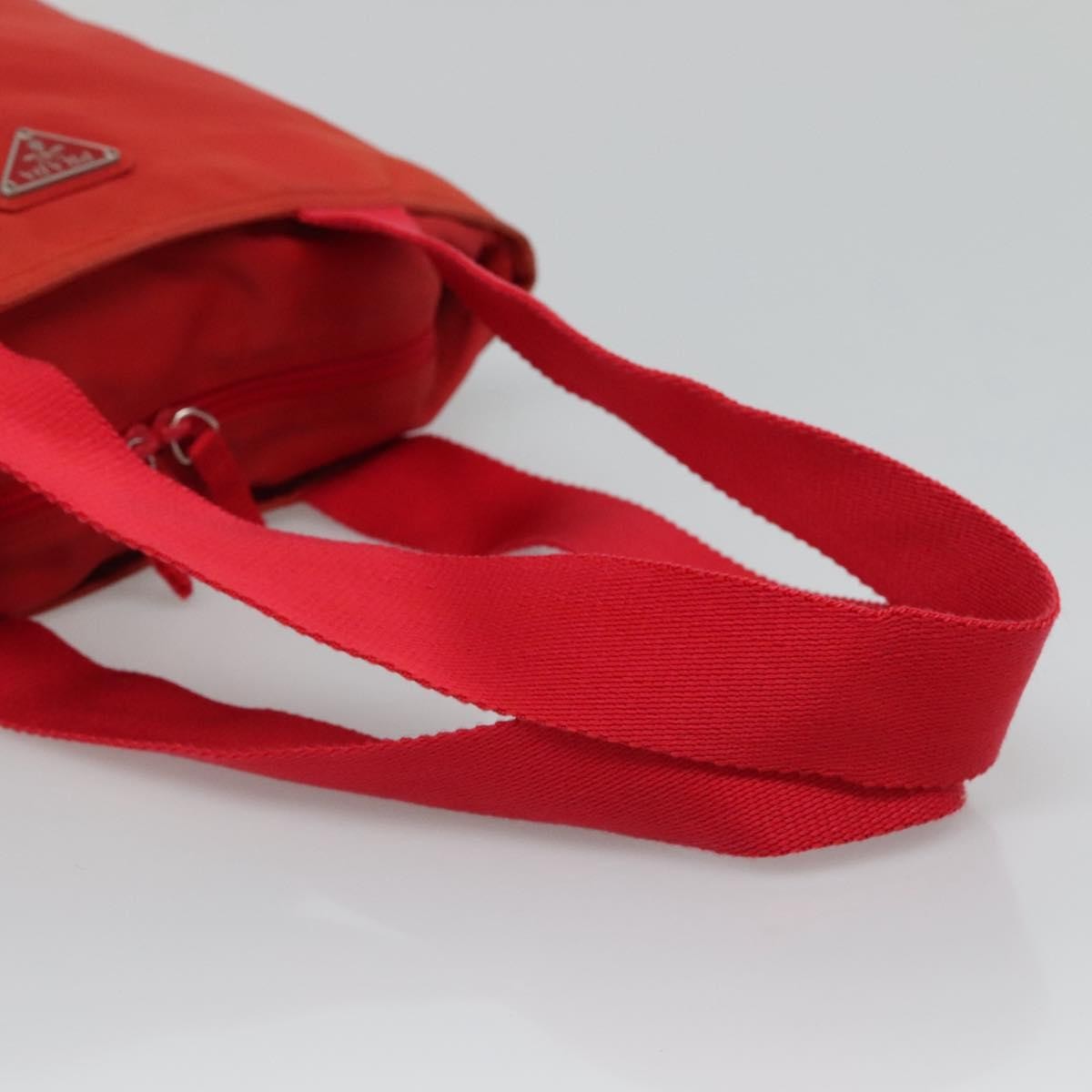 Prada Vintage Zip Tote Tessuto, Red, Nylon, Tote Bag