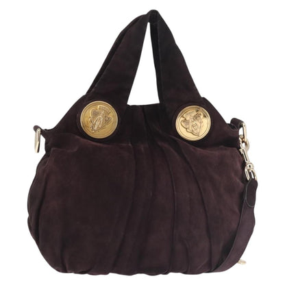 Gucci Hysteria Convertible Top Handle Bag Suede, BURGUNDY, SUEDE, Handbag