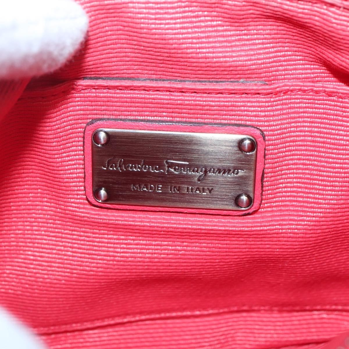 Salvatore Ferragamo Vintage Vara Crossbody Bag Nylon, PINK, NYLON, Shoulder bag