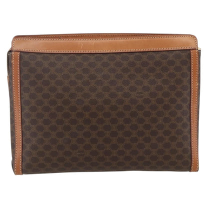 Celine Macadam Pochette Canvas, BROWN, PVC, Clutche & pouche
