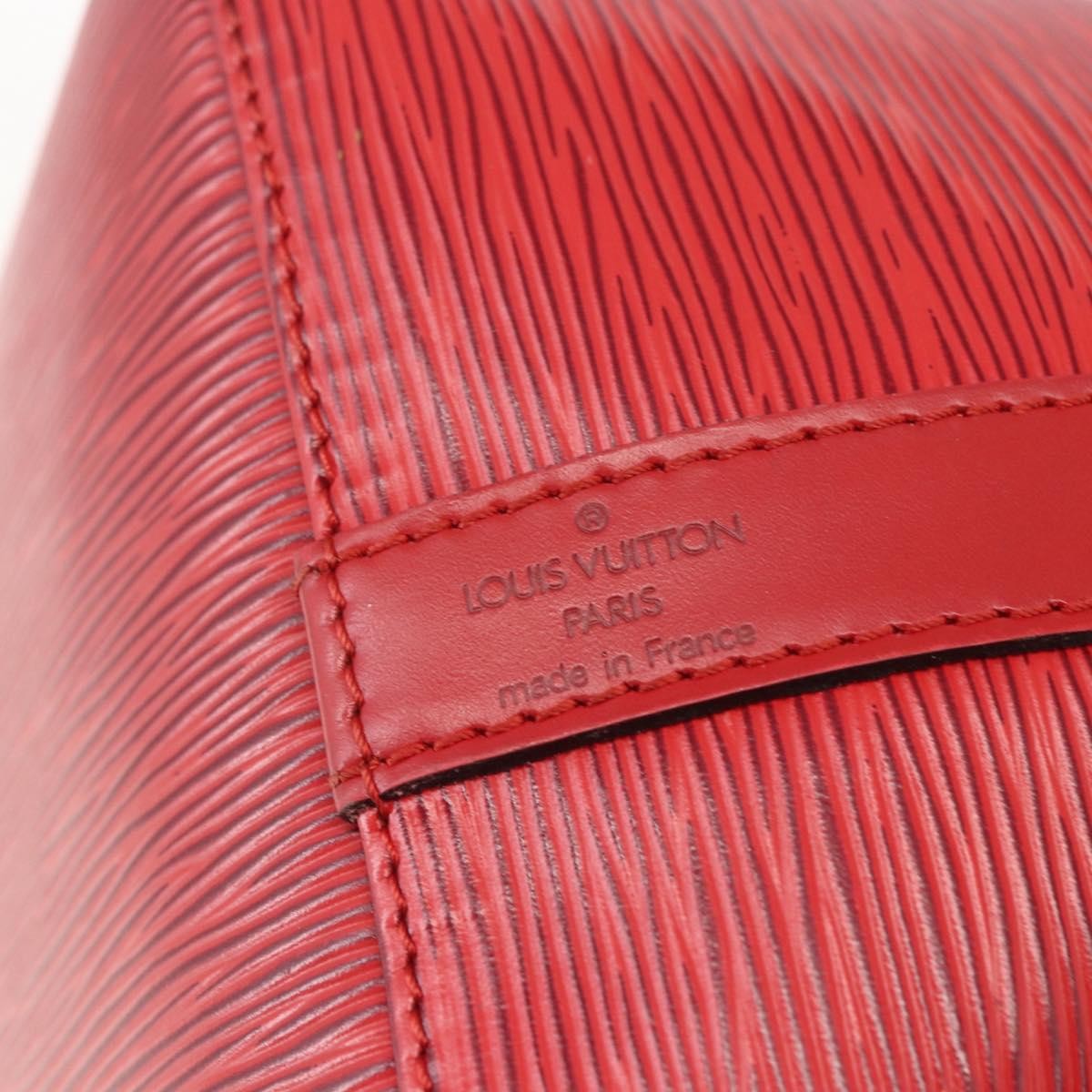 Louis Vuitton Petit Noe Handbag Epi Leather, RED, LEATHER, Shoulder bag