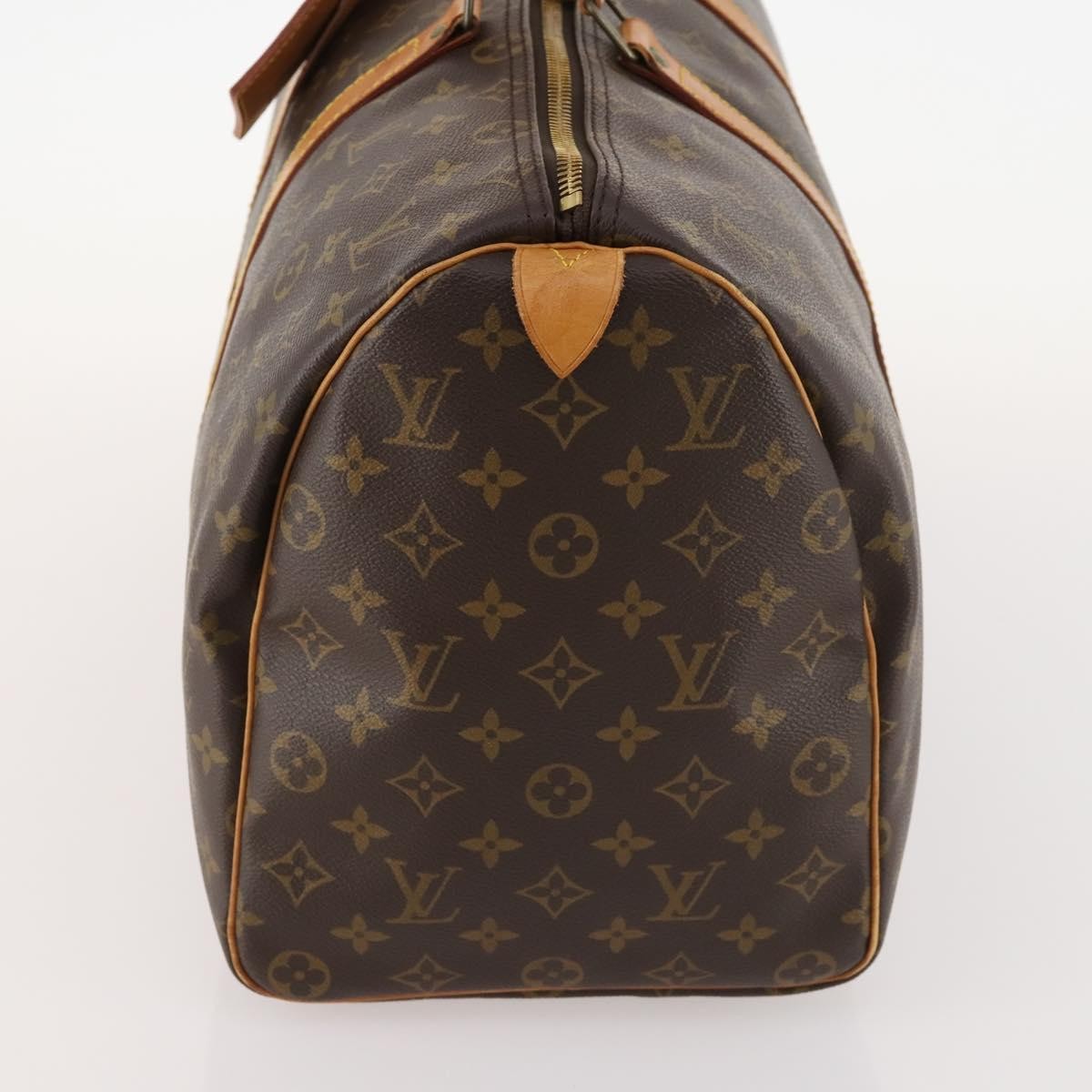 Louis Vuitton Keepall Bag Monogram Canvas, BROWN, CANVAS, Travel bag
