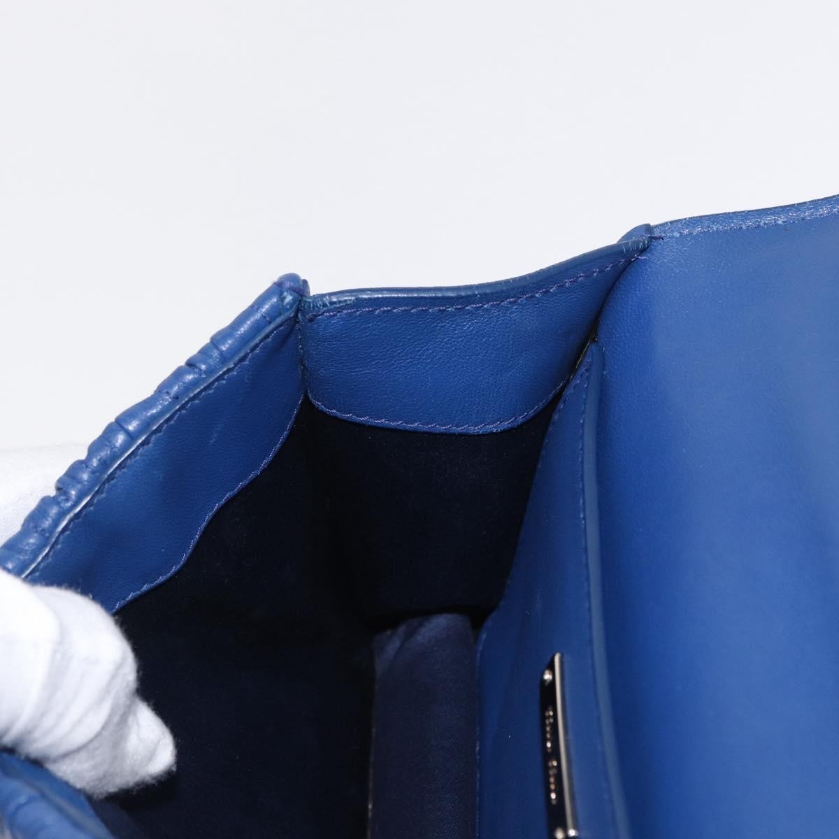 Miu Miu Madras Crystal Buckle Shoulder Bag Matelasse Leather, BLUE, LEATHER, Shoulder bag