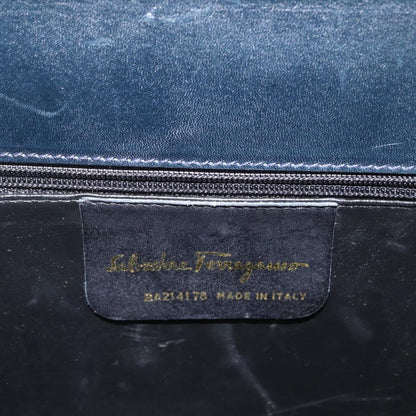 Salvatore Ferragamo Convertible Vara Bow Tote Leather, NAVY, LEATHER, Handbag