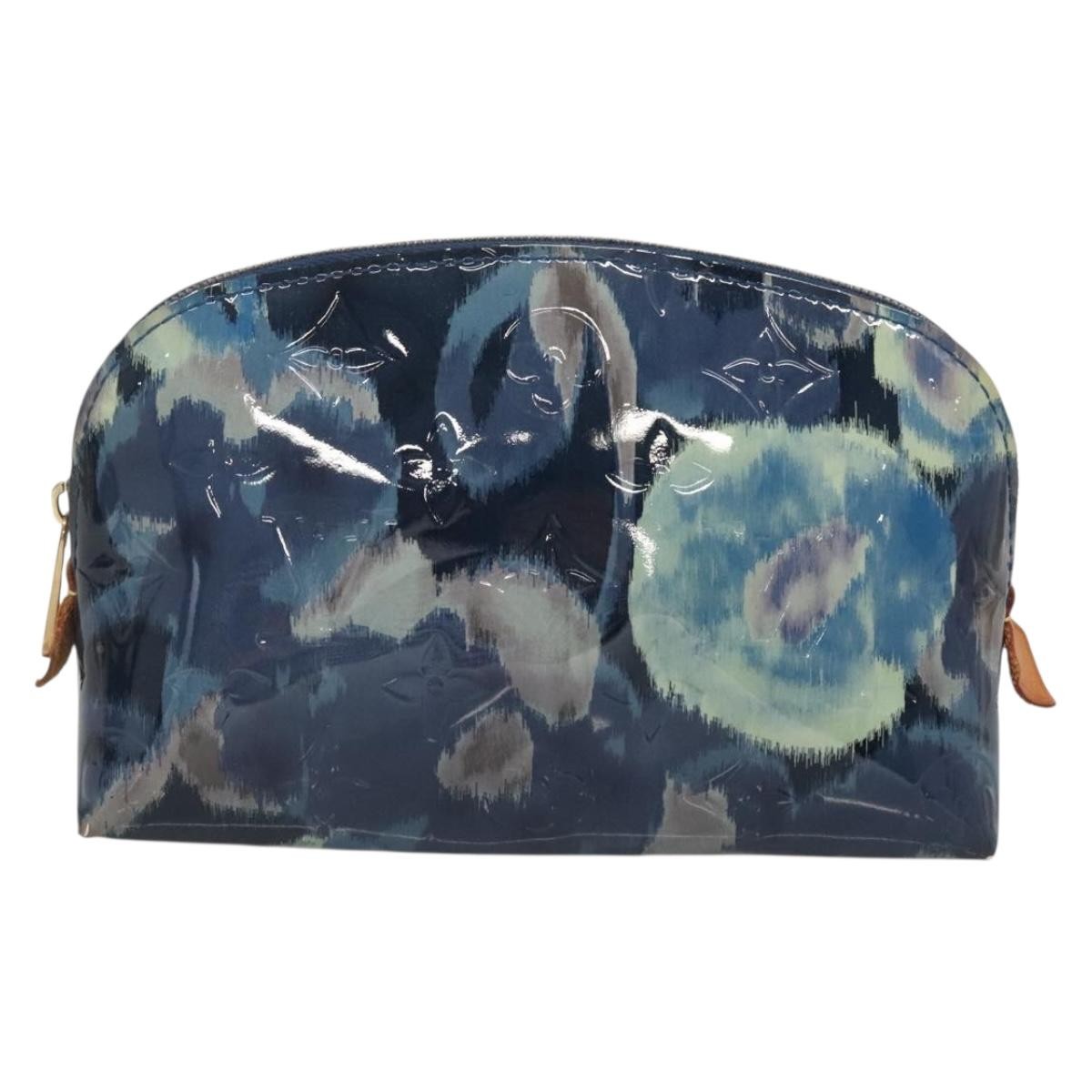 Louis Vuitton Cosmetic Pouch Monogram Vernis, BLUE, PATENT_LEATHER, Clutche & pouche