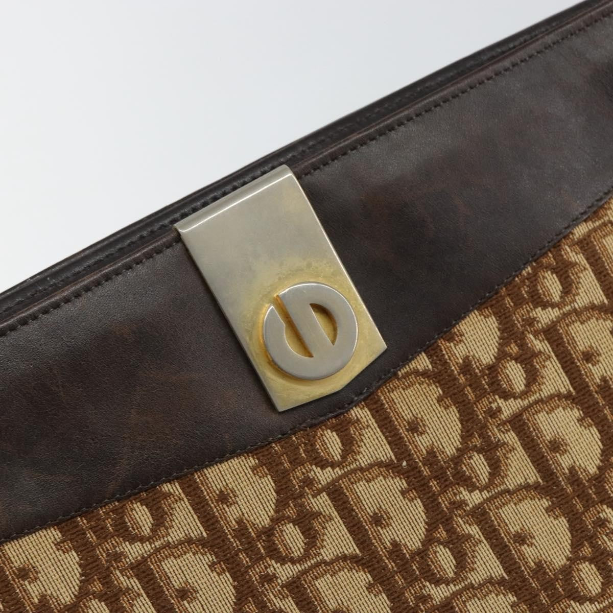 Christian Dior Vintage Trotter Shoulder Bag Canvas, BROWN, CANVAS, Shoulder bag