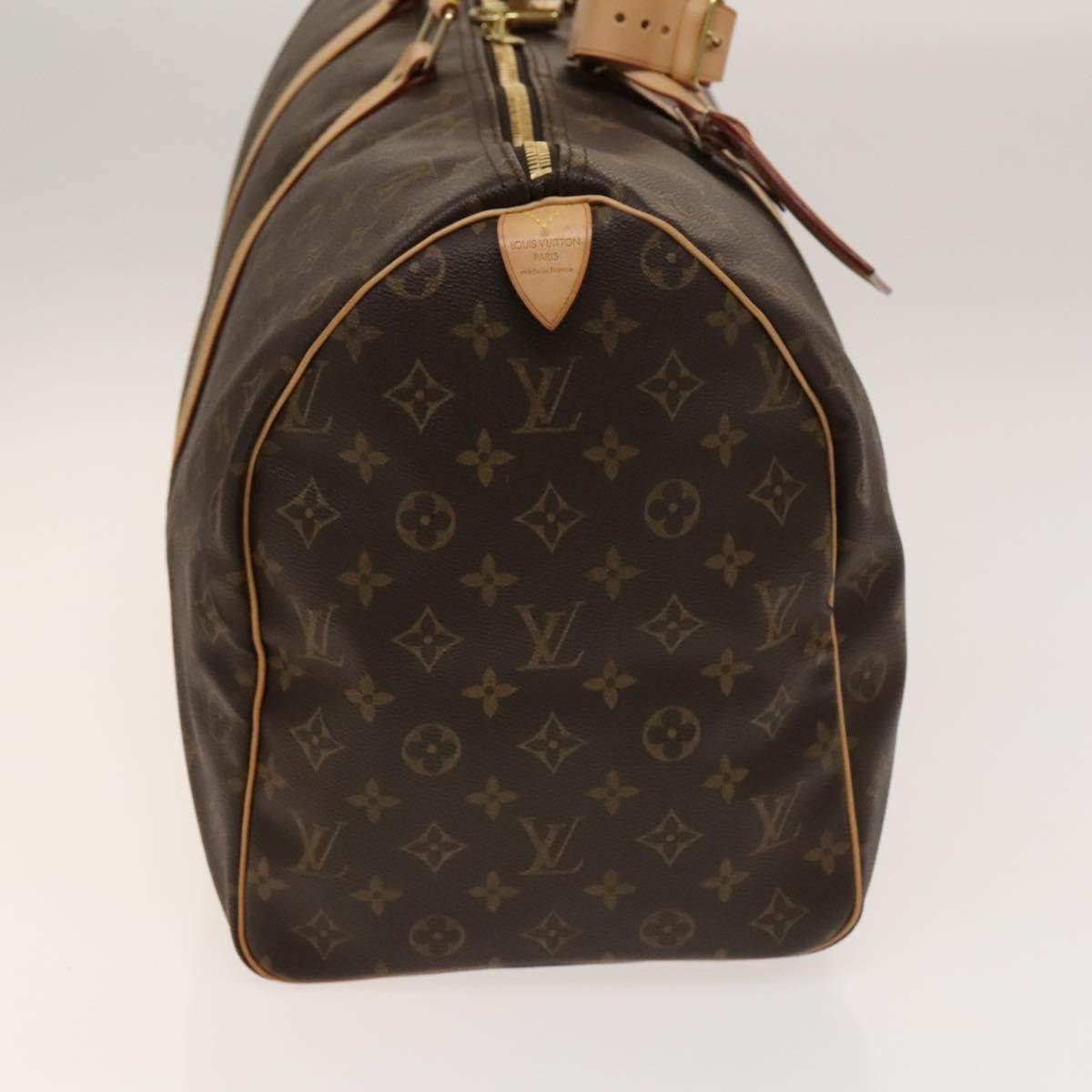Louis Vuitton Keepall Bag Monogram Canvas, BROWN, CANVAS, Travel bag