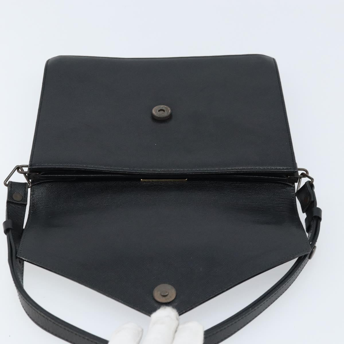 Saint Laurent Vintage Handbag Leather, BLACK, LEATHER, Handbag