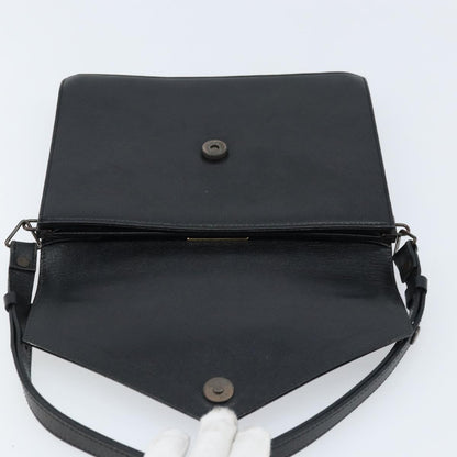 Saint Laurent Vintage Handbag Leather, BLACK, LEATHER, Handbag
