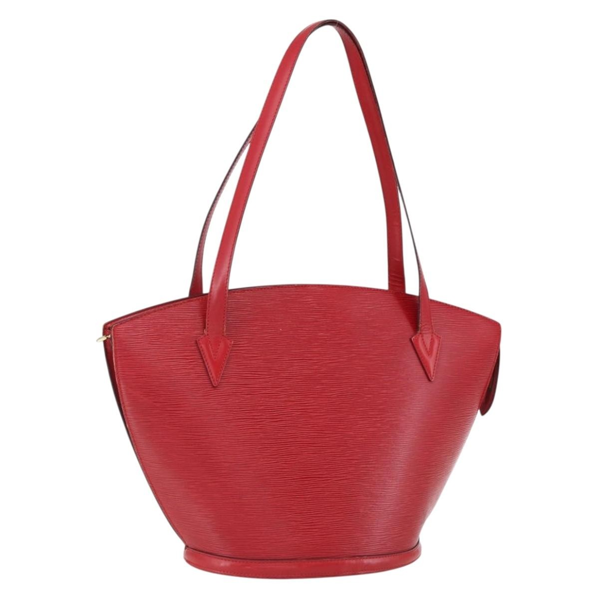 Louis Vuitton Saint Jacques Handbag Epi Leather, RED, LEATHER, Shoulder bag