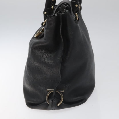 Salvatore Ferragamo Soft Sofia Tote Leather, BLACK, LEATHER, Handbag