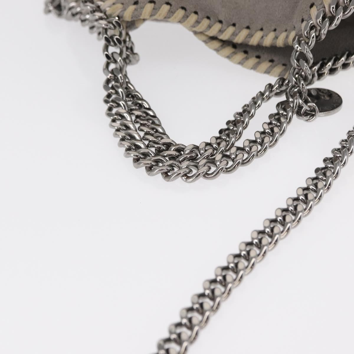 Stella McCartney Falabella Fold Over Crossbody Bag Shaggy Deer, GRAY, POLYESTER, Shoulder bag