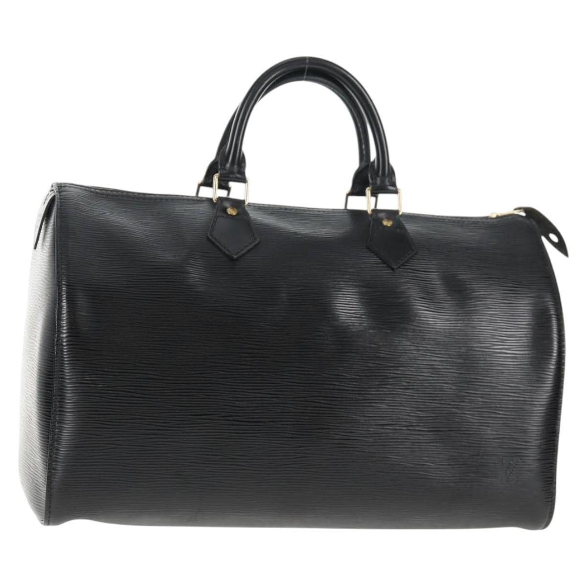 Louis Vuitton Speedy Handbag Epi Leather, BLACK, LEATHER, Handbag