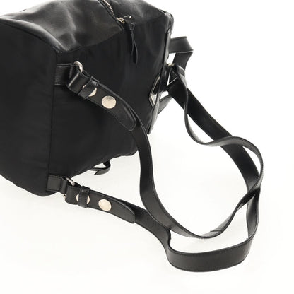 Prada Buckle Backpack Quilted Tessuto, BLACK, NYLON, Backpack