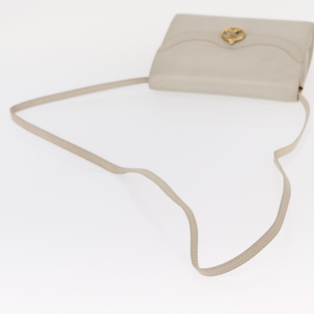 Celine Vintage Shoulder Bag Leather, ECRU, LEATHER, Shoulder bag