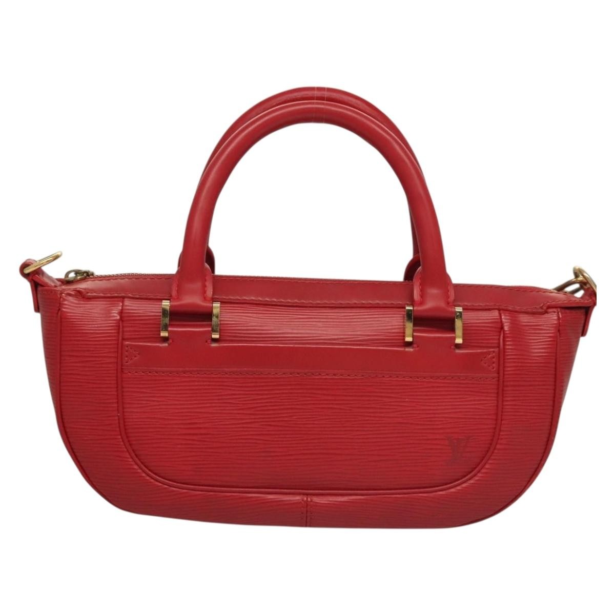 Louis Vuitton Danura Handbag Epi, RED, LEATHER, Handbag
