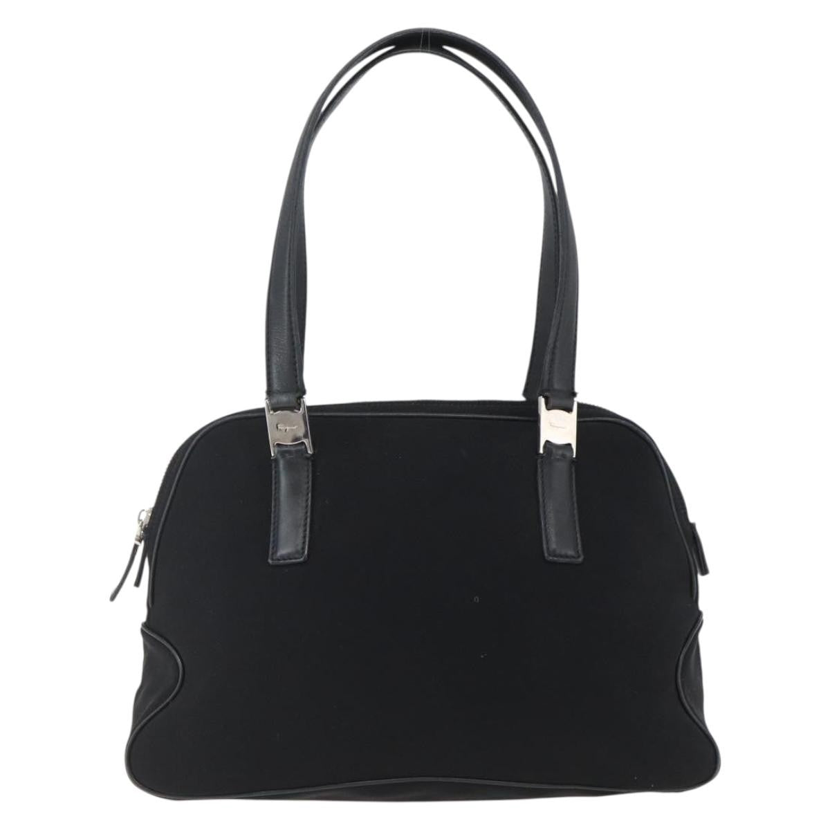 Salvatore Ferragamo Vintage Handbag Nylon, Black, Nylon, Handbag