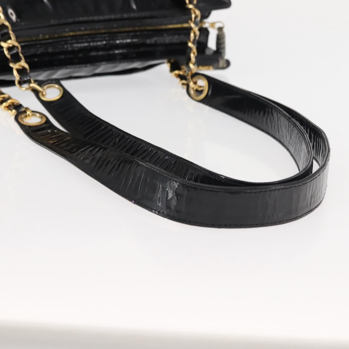 Chanel Vintage Timeless Zip Tote Patent Leather, BLACK, PATENT_LEATHER, Tote bag