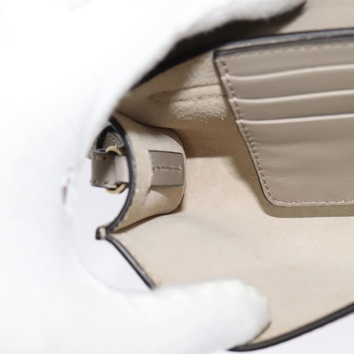 Chloe Faye Shoulder Bag Leather and Suede, Beige, Leather, Shoulder Bag