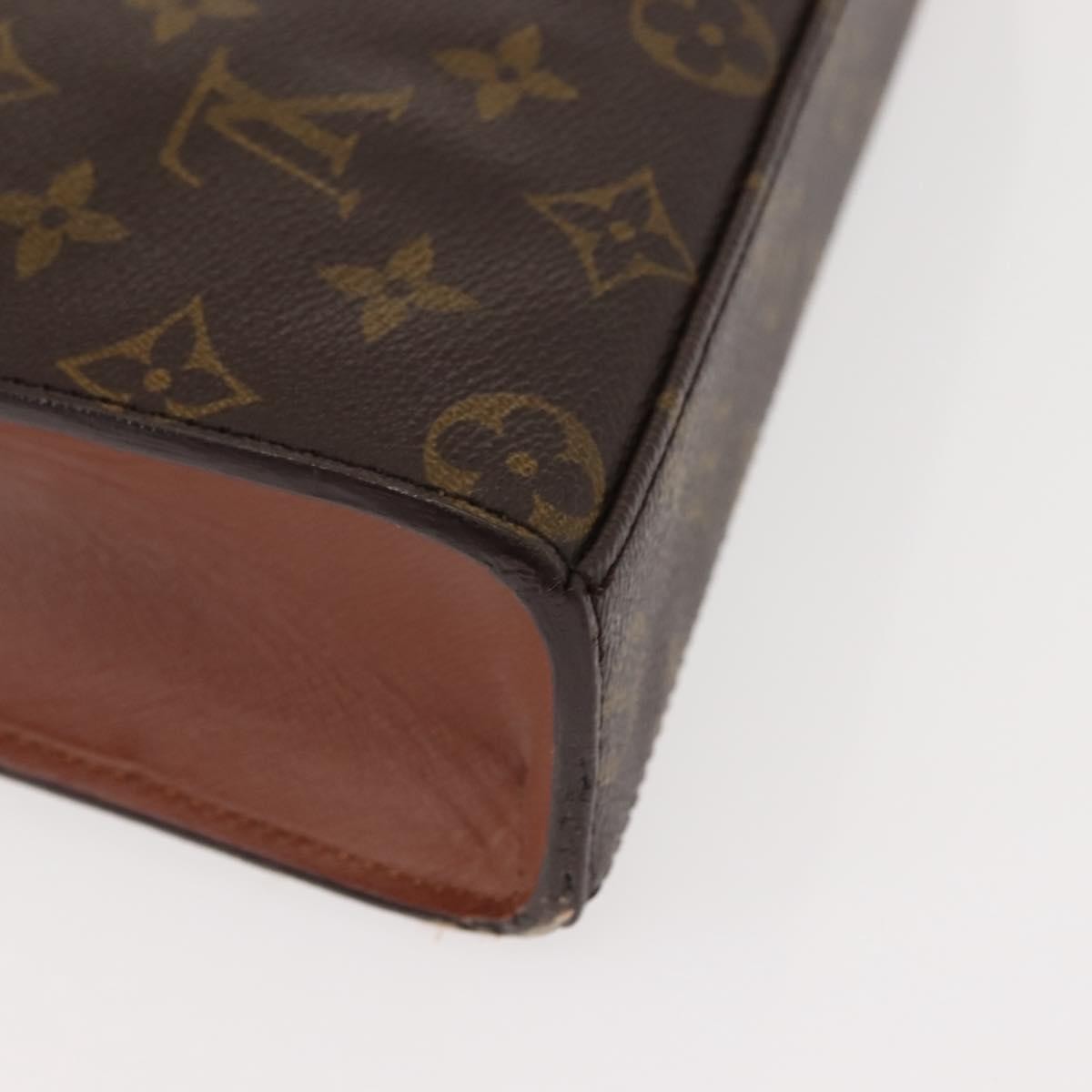 Louis Vuitton Malesherbes Handbag Monogram Canvas, BROWN, CANVAS, Handbag