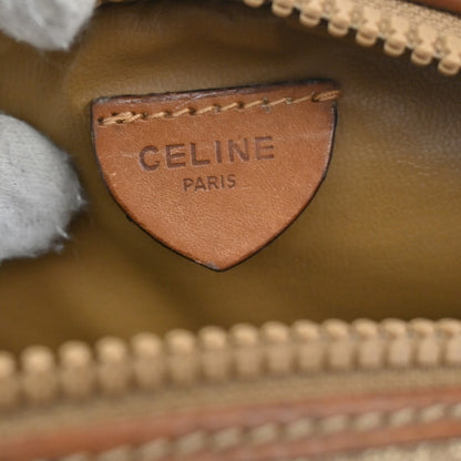 Celine Macadam Shoulder Bag Canvas, BROWN, CANVAS, Shoulder bag