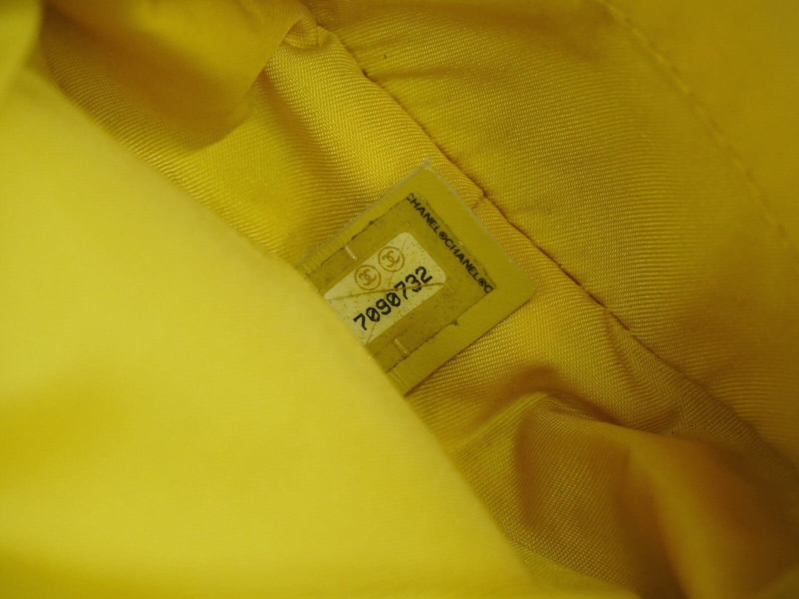 Chanel Travel Line Round Wristlet Nylon, YELLOW, CANVAS, Travel bag