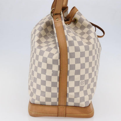 Louis Vuitton Noe Handbag Damier, WHITE, CANVAS, Shoulder bag