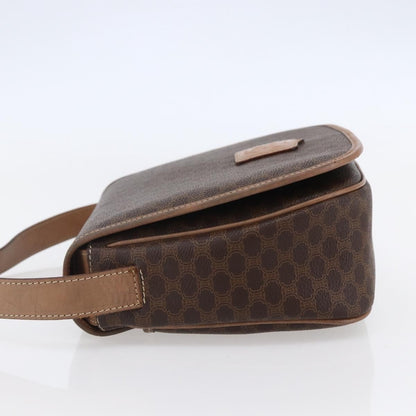 Celine Macadam Shoulder Bag PVC Leather, BROWN, CANVAS, Shoulder bag